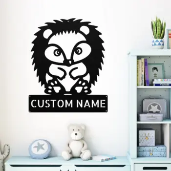 Custom Hedgehog Metal Sign
