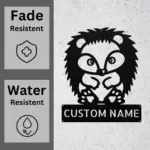 Custom Hedgehog Metal Sign