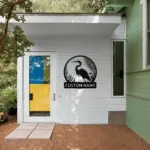 Custom Heron Bird Metal Sign