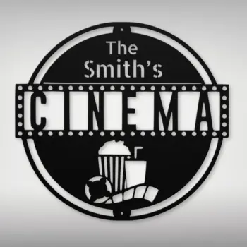 Custom Home Cinema Metal Sign