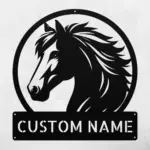 Custom Horse Head Metal Sign