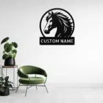 Custom Horse Head Metal Sign