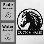 Custom Horse Head Metal Sign
