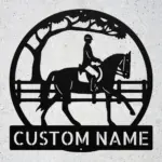 Custom Horse Rider Metal Sign