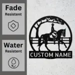 Custom Horse Rider Metal Sign