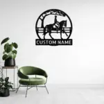 Custom Horse Rider Metal Sign