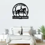 Custom Horse Rider Metal Sign