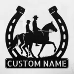 Custom Horse Riders Metal Sign