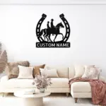 Custom Horse Riders Metal Sign