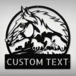 Custom Horses Scene Metal Sign