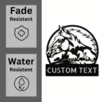 Custom Horses Scene Metal Sign
