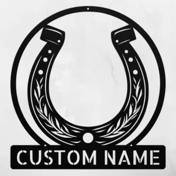 Custom Horseshoe Metal Art Sign