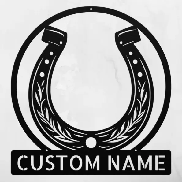 Custom Horseshoe Metal Art Sign