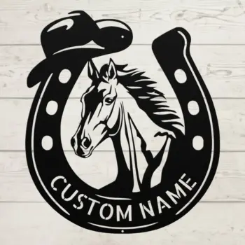 Custom Horseshoe Metal Sign