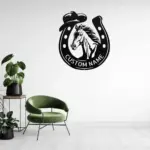 Custom Horseshoe Metal Sign