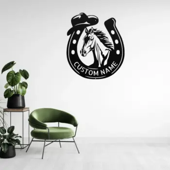 Custom Horseshoe Metal Sign