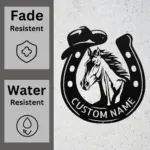 Custom Horseshoe Metal Sign