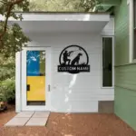 Custom Hunter And Dog Metal Sign