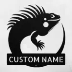 Custom Iguana Metal Sign