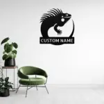 Custom Iguana Metal Sign