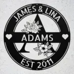Custom Initial Family Name Metal Sign