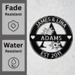 Custom Initial Family Name Metal Sign