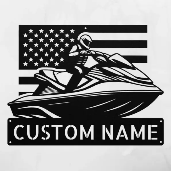 Custom Jet Ski Metal Sign