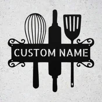 Custom Kitchen Tools Metal Sign