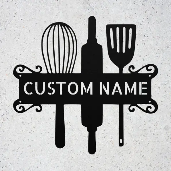 Custom Kitchen Tools Metal Sign