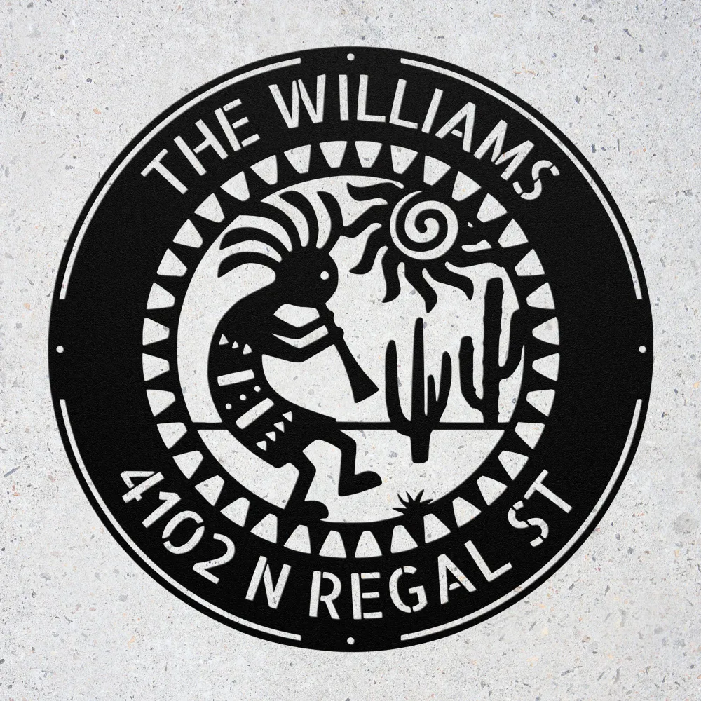 Custom Kokopelli Metal Sign Custom Kokopelli Metal Sign