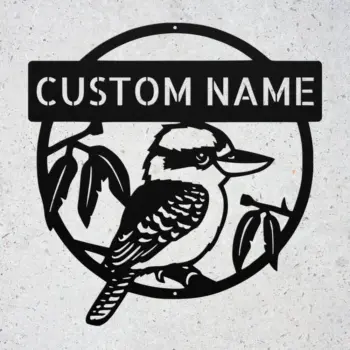 Custom Kookaburra Bird Metal Sign