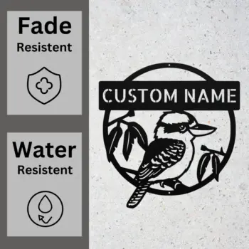 Custom Kookaburra Bird Metal Sign