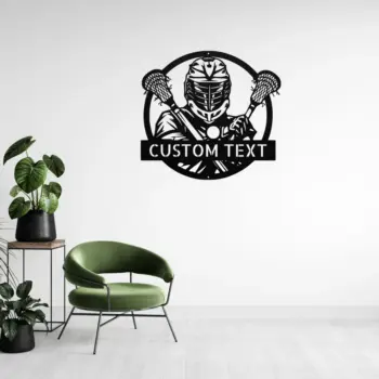 Custom Lacrosse Metal Sign