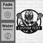 Custom Lacrosse Metal Sign