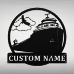 Custom Lake Freighter Ship Metal Sign