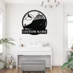 Custom Lake Freighter Ship Metal Sign