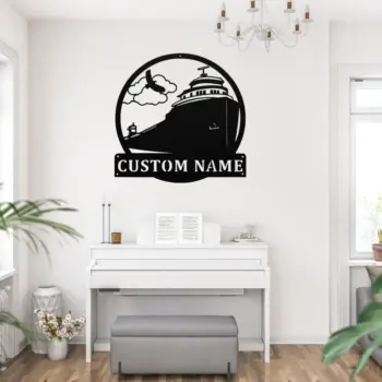 Custom Lake Freighter Ship Metal Sign