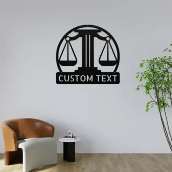 Custom Law Scale Metal Sign