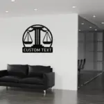 Custom Law Scale Metal Sign