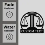 Custom Law Scale Metal Sign