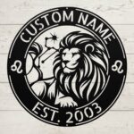 Custom Leo Zodiac Metal Sign