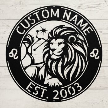 Custom Leo Zodiac Metal Sign