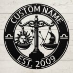 Custom Libra Zodiac Metal Sign