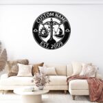 Custom Libra Zodiac Metal Sign