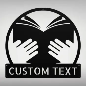 Custom Library Metal Sign