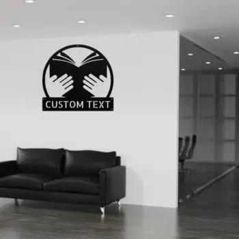Custom Library Metal Sign