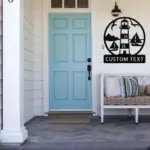 Custom Lighthouse Scene Metal Sign