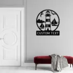 Custom Lighthouse Scene Metal Sign