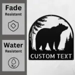 Custom Lone Bear Metal Sign