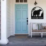 Custom Lone Bear Metal Sign